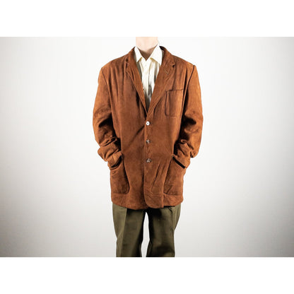 1980-90s Brown Suede Tailored Jacket