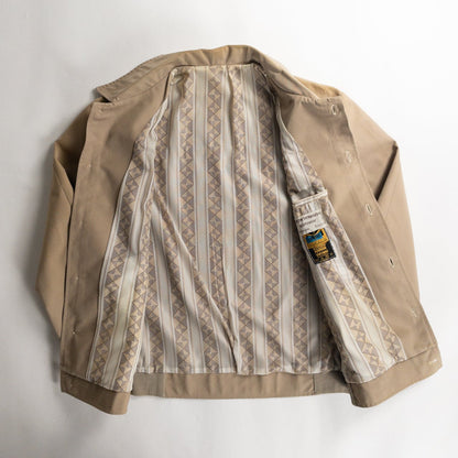 1980s "PIGEN VOYAGEUR" Beige Cotton Poly Sport Jacket