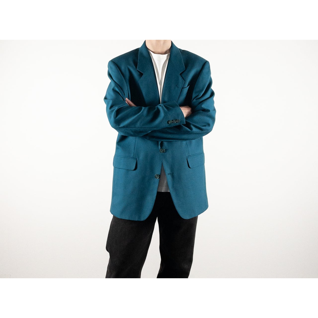 1980-90s Made in France Emerald Green Tailored Jacket