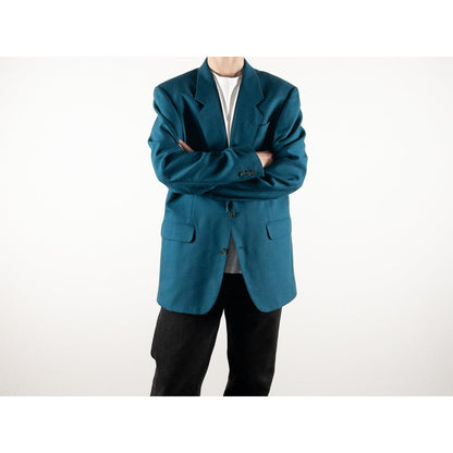 1980-90s Made in France Emerald Green Tailored Jacket