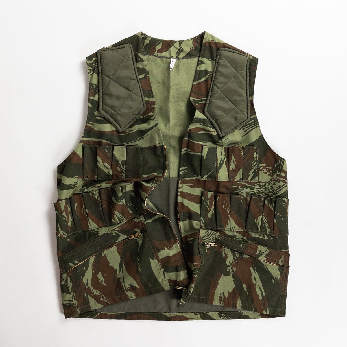 1960-70s "French Vintage" Lizard Camo Hunting Gilet, Dead Stock