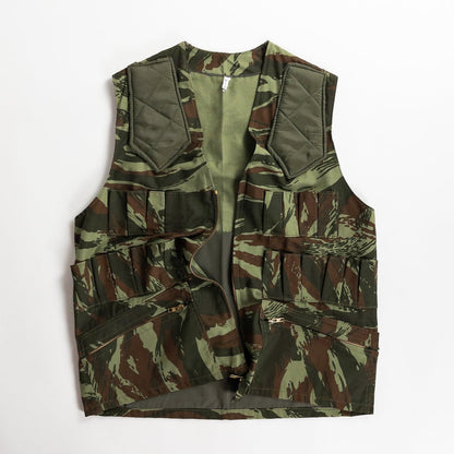 1960-70s "French Vintage" Lizard Camo Hunting Gilet, Dead Stock