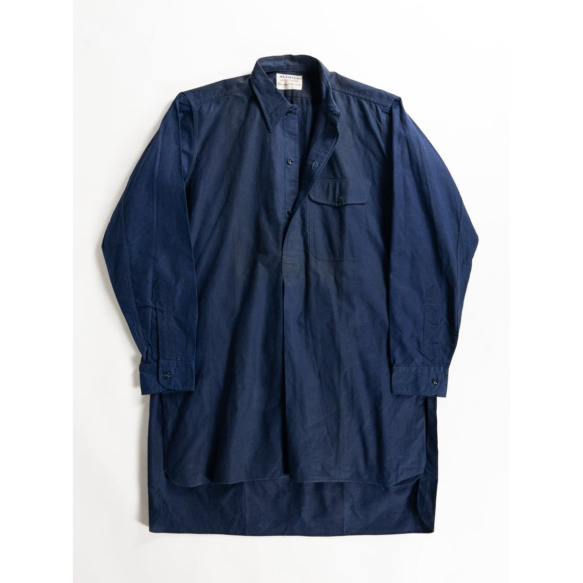 1960s "French Vintage" Blue Metis Work Shirt, Dead Stock
