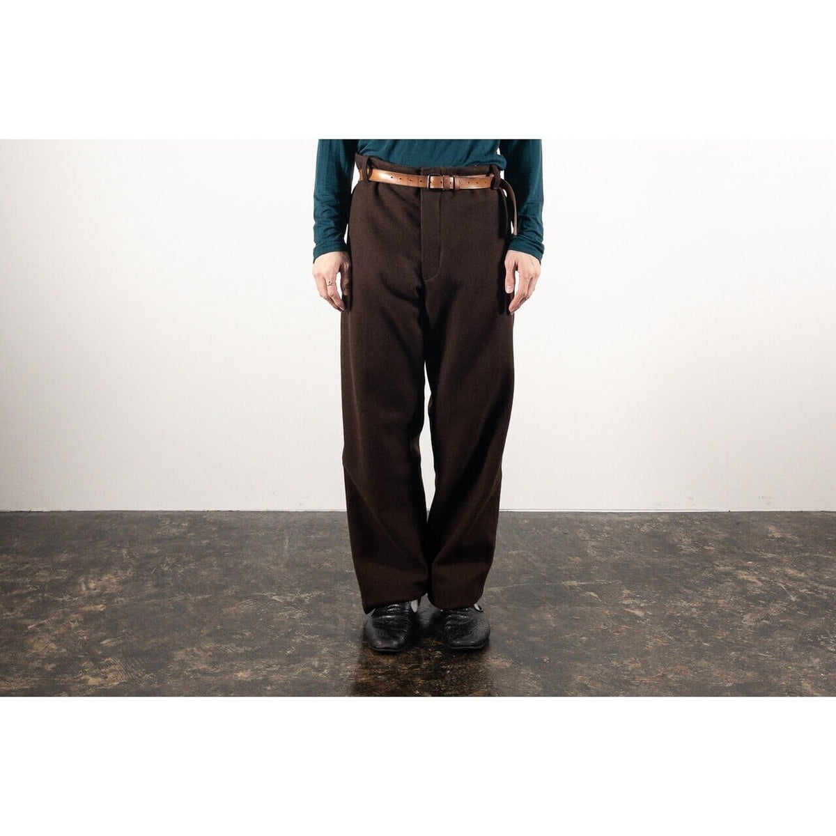 1960-70s Italian Army Brown Wool Hospital Trousers, Dead Stock