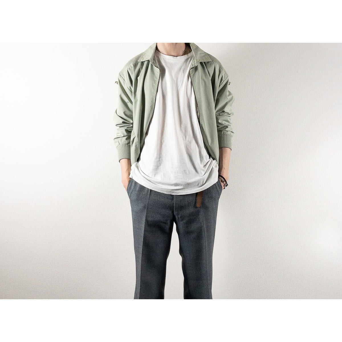 1990s "Made in Finland" Light Green Zip-Up Blouson