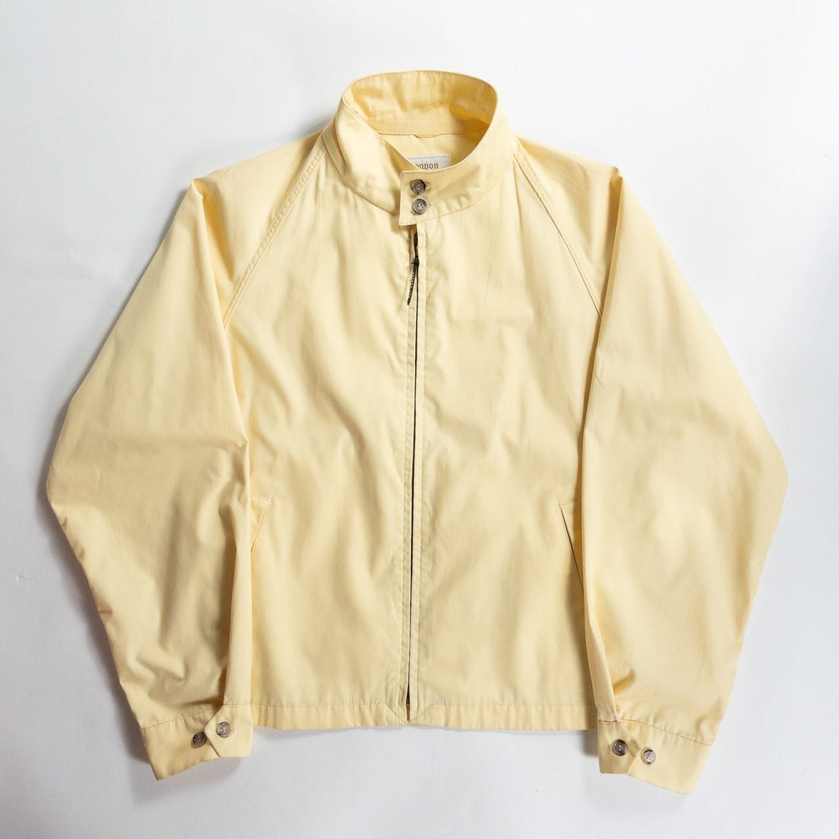 1990s "London Fog" Light Yellow Cotton Zip-Up Blouson Jacket