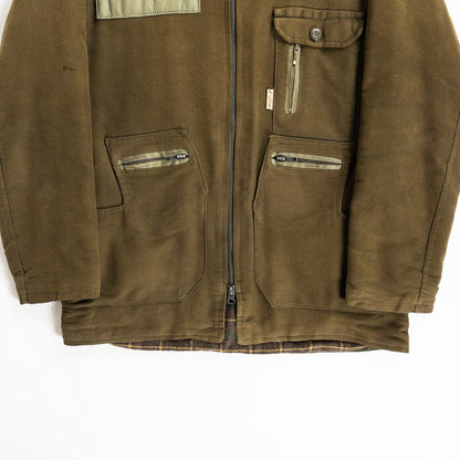 1970-80s "Italian Vintage" Khaki Cotton Hunting Jacket
