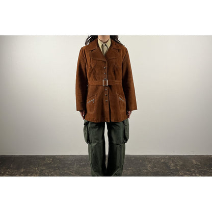 1980s-90s "Canadian Vintage" Brown Suede Leather Jacket for Ladies